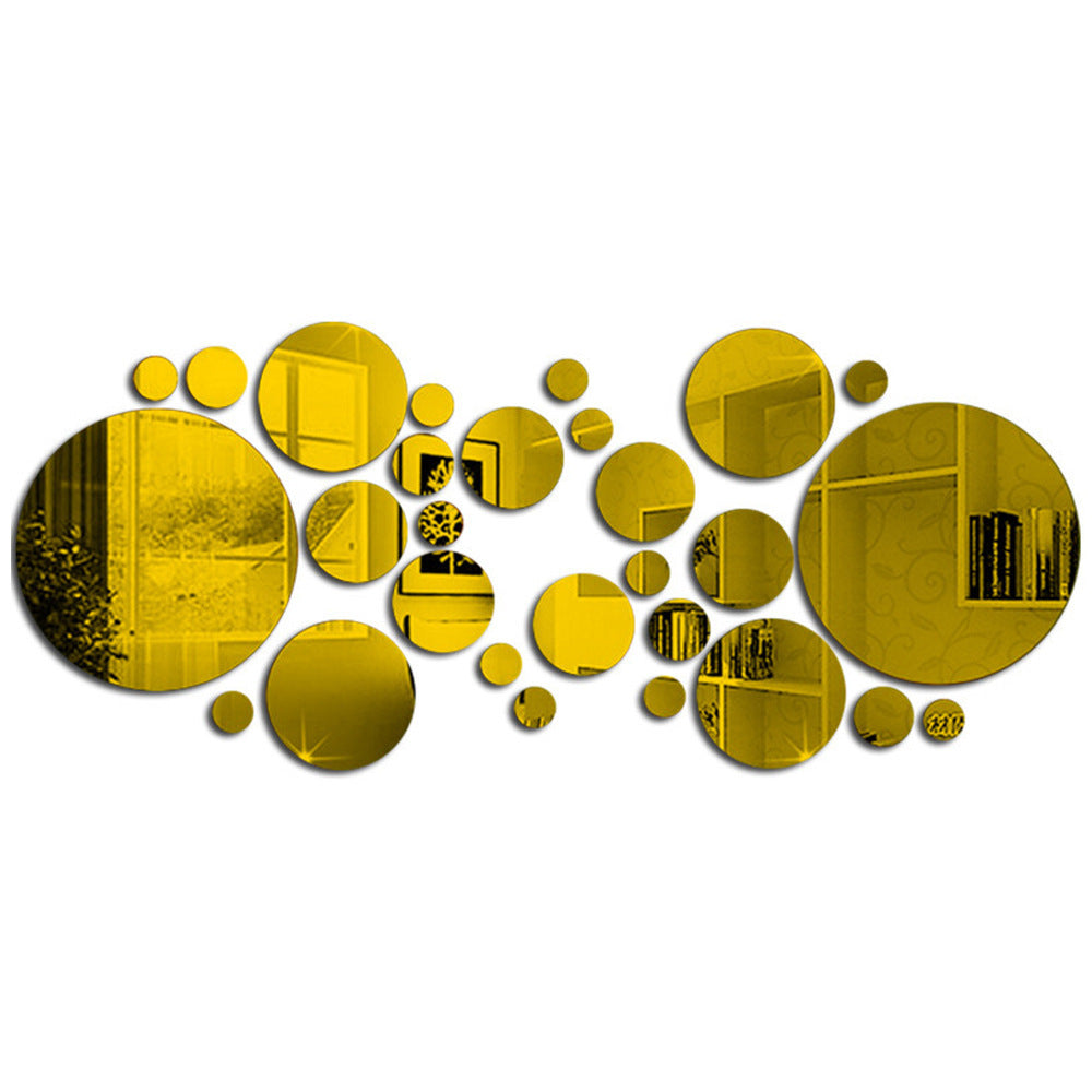 Big And Small Circles Mirror Sticker 3D Stereo Acrylic Wall Decoration