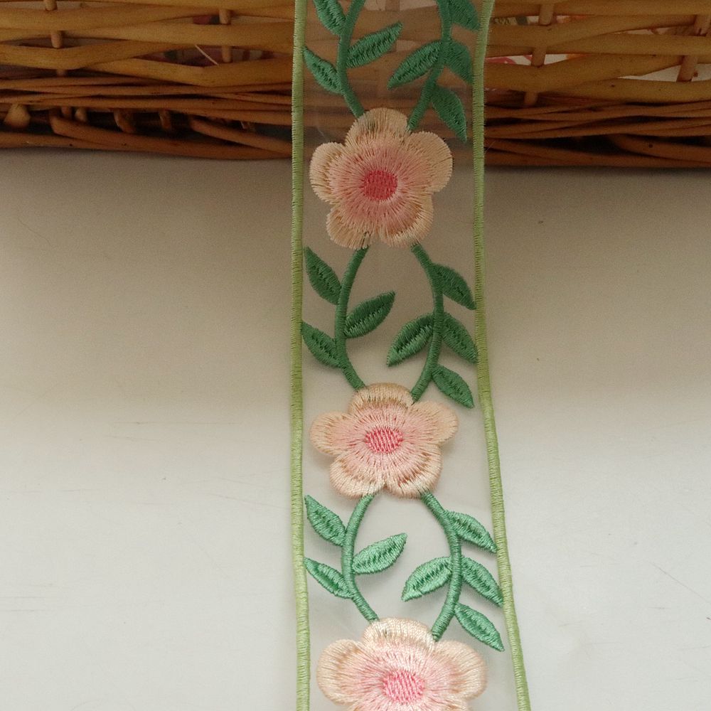 5cm Wide Mesh Bar Code Embroidery Lace Accessories